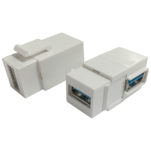 Adapter keystone USB 3.0, żeńskie, dolne wyjście (USB A-A)