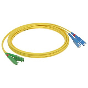Patchcord światłowodowy jednomodowy, E2000/APC-SC/PC, SM 9/125, LS0H, simplex, 1m