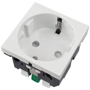Gniazdo elektryczne 45x45, proste, białe, 230V (Schuko)