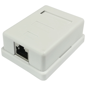 Gniazdo natynkowe STP 1x RJ45 kat.5e, zintegrowane