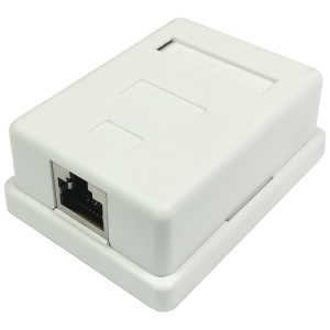 Gniazdo natynkowe STP 1x RJ45 kat.6, zintegrowane 