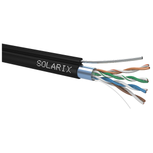 Kabel instalacyjny F/UTP kat.5e PE, zewnętrzny, 305m, samonośny (Solarix SXKD-5E-FTP-SAM)