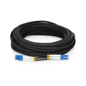Patchcord światłowodowy zbrojony PE 3mm Outdoor, LC/PC-LC/PC, SM 9/125, duplex, G.657.A2 | 20m