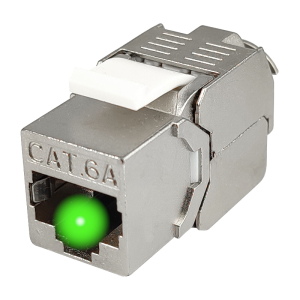 Moduł keystone RJ-45 STP kat.6A, beznarzędziowy, identyfikacja LED (Base Link BL-MKS6ABTI2-LED)