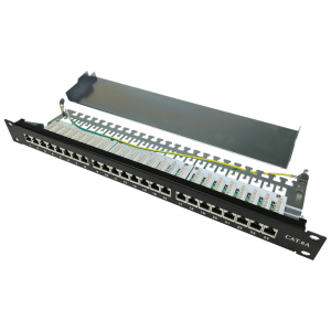 Patch panel 24 porty STP kat. 6a RJ-45 1U 19