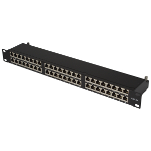 Patch panel 48 portów STP kat. 6a RJ-45 1U 19