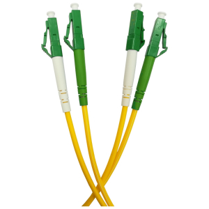 Patchcord światłowodowy jednomodowy, LC/APC-LC/APC, SM 9/125, LS0H, duplex, G.652.D, 1,0m