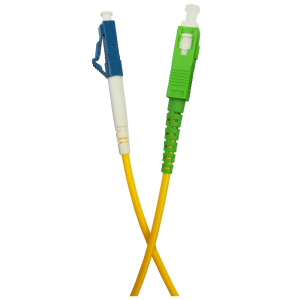 Patchcord światłowodowy jednomodowy, LC/PC-SC/APC, SM 9/125, LS0H, simplex, 3m