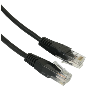 Patchcord UTP kat.5e 0,5m czarny
