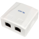 Gniazdo natynkowe STP 2x RJ45 kat.5e, zintegrowane (mini)