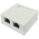Gniazdo natynkowe STP 2x RJ45 kat.6, zintegrowane