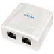 Gniazdo natynkowe STP 2x RJ45 kat.6A, zintegrowane (mini)