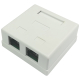 Gniazdo natynkowe UTP 2x RJ45 kat.5e, zintegrowane