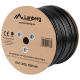 Kabel instalacyjny U/UTP kat.5e PE, żelowany, zewnętrzny, 305m (Lanberg LCU5-30CU-0305-BK)