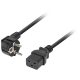 Kabel zasilający Schuko / C19 (IEC320), 1.8m, czarny (Lanberg)