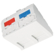 Moduł French style Solarix 45x45mm na 2 keystony, kątowy (Solarix SXF-M-2-45-WH-U)