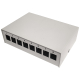 Patch panel pod keystone 8xRJ45 na szynę DIN / desktop