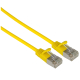 Patchcord F/FTP kat.6a 2m żółty, slim ∅4mm (LSOH)