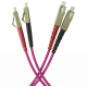 Patchcord światłowodowy wielomodowy, LC/PC-SC/PC duplex 1m, OM4 50/125