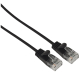 Patchcord U/UTP kat.6a 1m czarny, slim ∅3.5mm (LSOH)