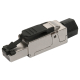 Wtyk STP kat.6a RJ-45, beznarzędziowy, prosty (Solarix SXRJ45-6-STP-BK-SA)