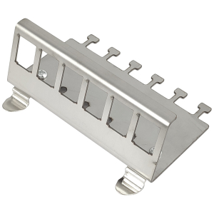 Adapter keystone na DIN, 6-portowy, z uchwytem kablowym Base Link BL-MKADIN6U