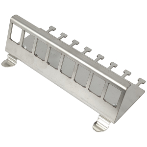 Adapter keystone na DIN, 8-portowy, z uchwytem kablowym Base Link BL-MKADIN8U