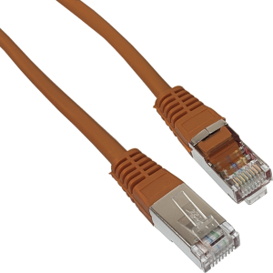 Patchcord F/UTP kat.6 5m brązowy