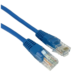 Patchcord U/UTP kat.5e 0,25m niebieski