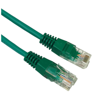 Patchcord U/UTP kat.5e 3m zielony