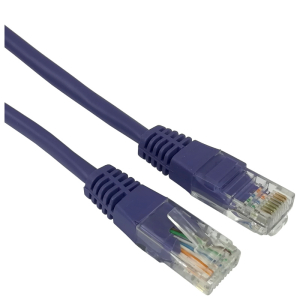 Patchcord U/UTP kat.6 0,5m fioletowy