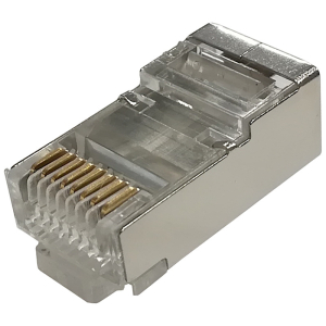 Złącze modularne RJ45 8p8c ekranowane, kat.5e drut, typ EZ (100szt.)