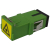 Adapter światłowodowy SC/APC, jednomodowy, simplex, bez kołnierza (no flange), z zaślepką