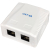 Gniazdo natynkowe UTP 2x RJ45 kat.6A, zintegrowane (mini)