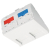 Moduł French style Solarix 45x45mm na 2 keystony, kątowy (Solarix SXF-M-2-45-WH-U)