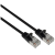 Patchcord F/FTP kat.6a 1m czarny, slim ∅4mm (LSOH)