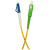 Patchcord światłowodowy jednomodowy, LC/PC-SC/APC, SM 9/125, LS0H, simplex, 0,5m