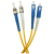 Patchcord światłowodowy jednomodowy, ST/UPC-SC/UPC SM G.652D 9/125, duplex 2m