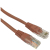 Patchcord U/UTP kat.5e 0,25m brązowy